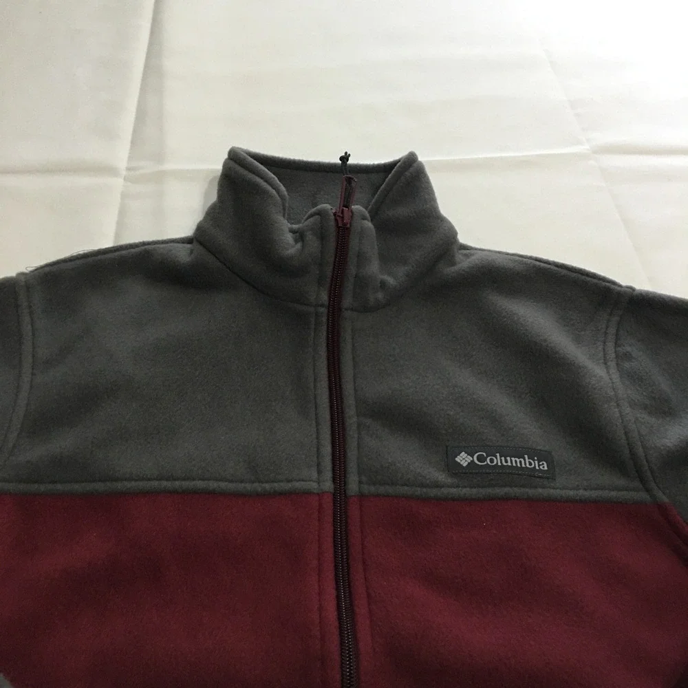 Columbia Steens Mountain Full Zip 2.0 Jacket Mens Small Maroon Gray NWT $65.00